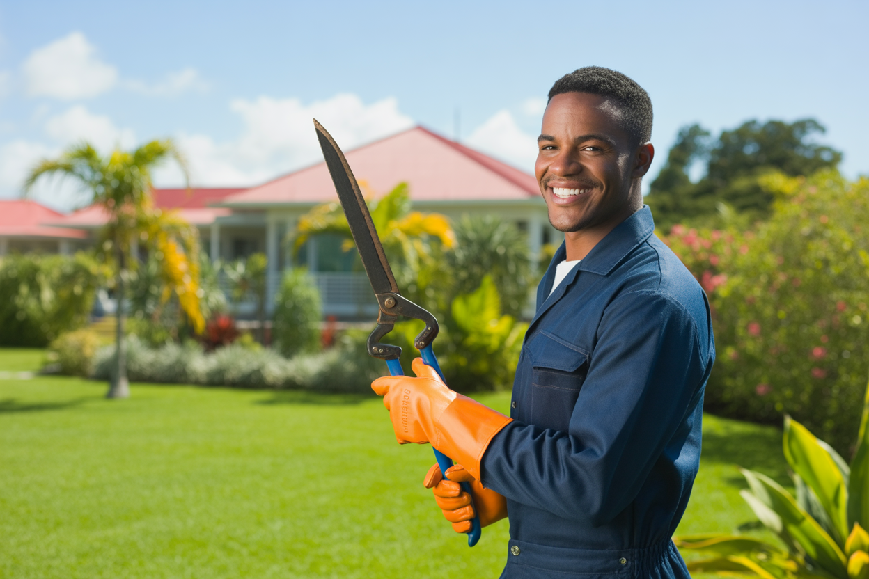 Professional gardener in Guadeloupe